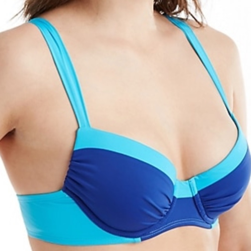 Tommy Bahama NWT Color Block Underwire Bikini blue